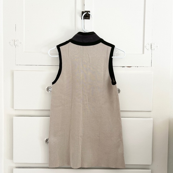 Marni Sleeveless Zip Up Stretch Knit Top w/ Stand Up Collar Size 6 - Picture 4 of 7